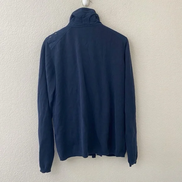 Bench Sweater Cardigan Jacket Mens Size Large Navy Blue Full Zip - Picture 6 of 6